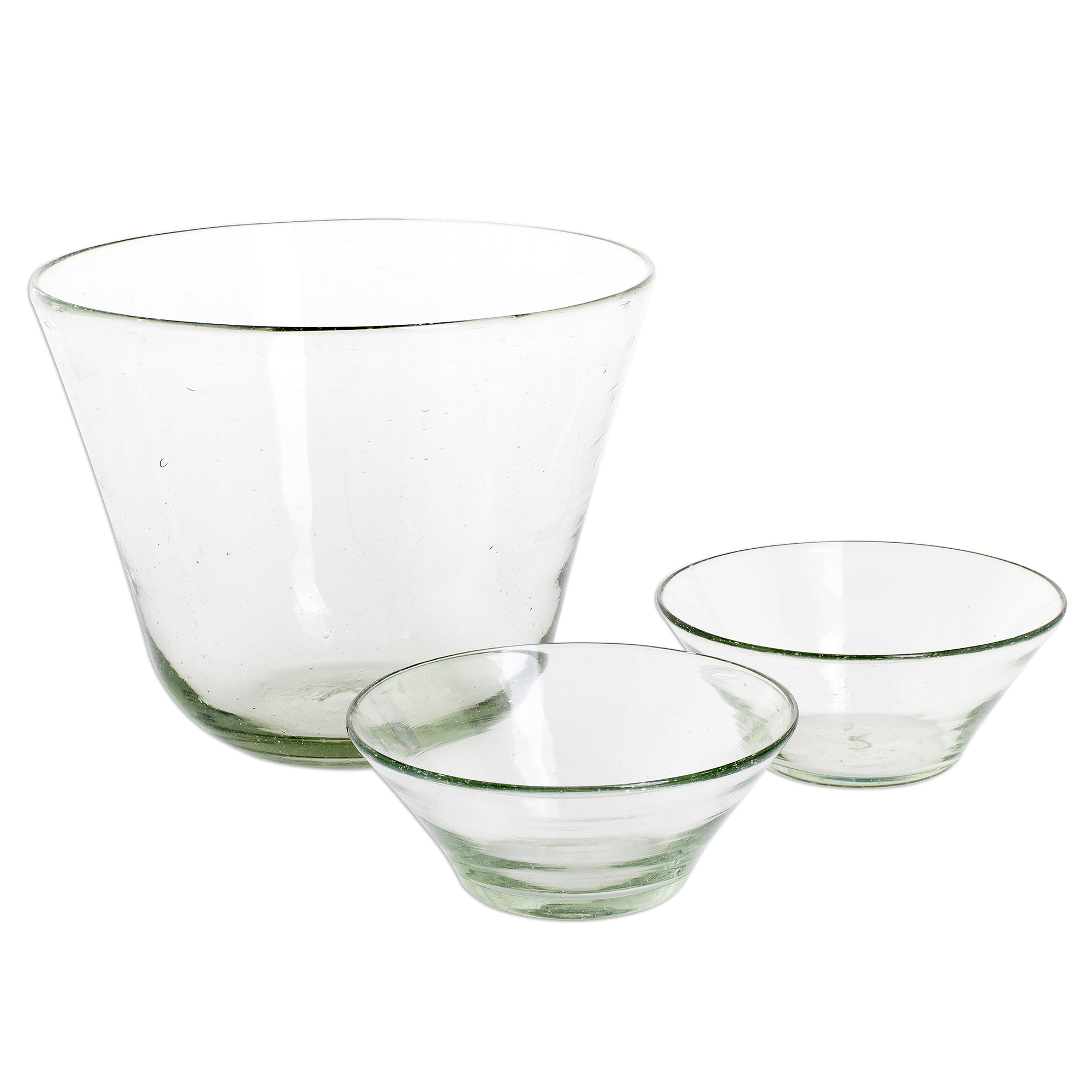 glass salad bowls small