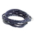 Faux leather wrap bracelet, 'Elegant Style in Blue' - Blue Braided Faux Leather Wrap Bracelet from Guatemala