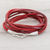 Faux leather cord bracelet, 'Crimson Strands' - Red Faux Leather Cord Bracelet from Guatemala thumbail
