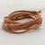 Faux leather cord bracelet, 'Sepia Harmony' - Brown Faux Leather Cord Bracelet from Guatemala