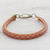 Faux leather wristband bracelet, 'Stylishly Fresh' - Handmade Faux Leather Wristband Bracelet from Guatemala
