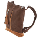 Suede backpack, 'Exploration in Espresso' - Handmade Suede Backpack in Espresso from Costa Rica