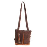 Suede backpack, 'Exploration in Espresso' - Handmade Suede Backpack in Espresso from Costa Rica