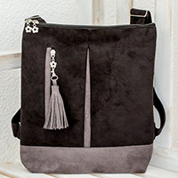 Suede backpack,