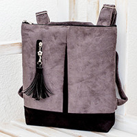 Suede backpack,