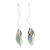 Sterling silver drop earrings, 'Dark Windy Leaves' - Combination Finish Leaf-Shaped Sterling Silver Drop Earrings