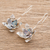 Sterling silver drop earrings, 'Fascinating Patina Flowers' - Patina Floral Sterling Silver Earrings from Costa Rica