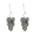 Sterling silver drop earrings, 'Dark Twisting Leaves' - Oxidized Sterling Silver Leaf Earrings from Costa Rica