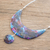 Recycled glass pendant necklace, 'The Cosmos' - Modern Recycled Glass Pendant Necklace from Costa Rica