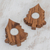 Portavelas de madera, (par) - Portavelas de madera en forma de árbol de Guatemala (par)