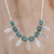 Jade beaded pendant necklace, 'Nature in the Air' - Jade Beaded Pendant Necklace from Guatemala (image 2) thumbail