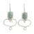 Jade drop earrings, 'Jade Beat' - Apple Green Jade Heart Drop Earrings from Guatemala thumbail