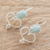 Jade drop earrings, 'Jade Beat' - Apple Green Jade Heart Drop Earrings from Guatemala (image 2b) thumbail