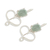 Jade drop earrings, 'Jade Beat' - Apple Green Jade Heart Drop Earrings from Guatemala (image 2c) thumbail