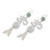 Jade dangle earrings, 'Mayan Om in Lilac' - Jade Om Dangle Earrings in Lilac from Guatemala