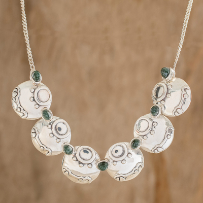 Halskette mit Jade-Anhänger - Nahual-Jade-Anhänger-Halskette aus Guatemala
