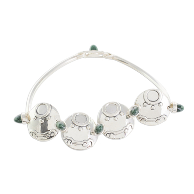 Jade-Anhänger-Armband, „Destiny Nahual“ – Nahual-Jade-Anhänger-Armband aus Guatemala