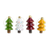 Reclaimed wood ornaments, 'Festive Trees' (set of 4) - Assorted Color Reclaimed Wood Tree Ornaments (Set of 4) thumbail