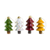Reclaimed wood ornaments, 'Festive Trees' (set of 4) - Assorted Color Reclaimed Wood Tree Ornaments (Set of 4) (image 2b) thumbail