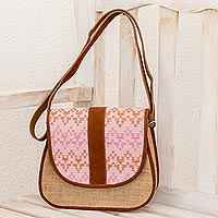Featured review for Leather accented cotton and jute sling, Feminine Freshness
