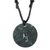 Jade pendant necklace, 'Aj Medallion' - Mayan Jade Aj Pendant Necklace from Guatemala