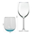 Copas de vino sin tallo de vidrio reciclado (juego de 4) - Juego de cuatro copas de vino sin tallo de vidrio reciclado en azul