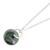 Jade pendant necklace, 'Dark Green Wheel of Fortune' - Round Dark Green Jade Pendant Necklace from Guatemala (image 2d) thumbail