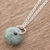 Jade pendant necklace, 'Light Green Wheel of Fortune' - Round Light Green Jade Pendant Necklace from Guatemala (image 2b) thumbail