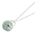 Jade pendant necklace, 'Light Green Wheel of Fortune' - Round Light Green Jade Pendant Necklace from Guatemala