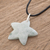 Jade pendant necklace, 'Mayan Star in Apple Green' - Jade Star Pendant Necklace in Apple Green from Guatemala thumbail
