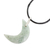 Jade pendant necklace, 'Crescent of Old in Apple Green' - Jade Moon Pendant Necklace in Apple Green from Guatemala (image 2c) thumbail