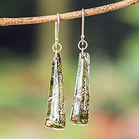 Featured review for Recycled CD dangle earrings, Peaceful Life in Green