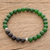 Men's jade and agate beaded stretch bracelet, 'Awake' - Men's Jade and Agate Beaded Stretch Bracelet from Costa Rica