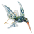 Figura de vidrio soplado, 'Colibrí Trochilinae' - Figura de colibrí azul y verde de vidrio soplado a mano