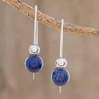 Lapis lazuli drop earrings, 'Night of Stars'