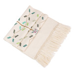 Cotton table runner, 'Vined' - Tree-Themed Cotton Table Runner from Guatemala