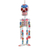 Wood wall ornament, 'Colorful Tradition in White' (11 inch) - Wood Floral Skeleton Wall Ornament in White (11 in.) (image 2a) thumbail