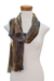 Rayon chenille scarf, 'Paths' - Earth-Tone Rayon Chenille Scarf from Guatemala (image 2c) thumbail