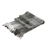 Rayon chenille scarf, 'Infinite Universe' - Handwoven Grey Rayon Chenille Scarf from Guatemala