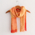 Rayon chenille scarf, 'Sunrise Orange' - Handwoven Orange Rayon Chenille Scarf from Guatemala thumbail