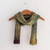 Rayon chenille scarf, 'Profound Green' - Handwoven Green Rayon Chenille Scarf from Guatemala thumbail