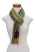 Rayon chenille scarf, 'Profound Green' - Handwoven Green Rayon Chenille Scarf from Guatemala (image 2a) thumbail