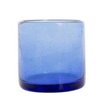 Recycled glass juice glasses, 'Profound Blue' (set of 4) - Recycled Glass Juice Glasses in Blue (Set of 4)
