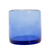 Vasos de jugo de vidrio reciclado, (juego de 4) - Vasos de jugo de vidrio reciclado en azul (juego de 4)