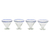 Recycled glass martini glasses, 'Ocean Rim' (set of 4) - Recycled Glass Martini Glasses from Guatemala (Set of 4) (image 2b) thumbail