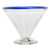 Recycled glass martini glasses, 'Ocean Rim' (set of 4) - Recycled Glass Martini Glasses from Guatemala (Set of 4) (image 2c) thumbail