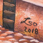 'San Juan Comalapa' - Signed Folk Art Painting of a Guatemalan Town