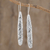 Sterling silver drop earrings, 'Ferny Landscape' - Modern Sterling Silver Drop Earrings from Costa Rica thumbail