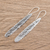 Sterling silver drop earrings, 'Ferny Landscape' - Modern Sterling Silver Drop Earrings from Costa Rica (image 2b) thumbail