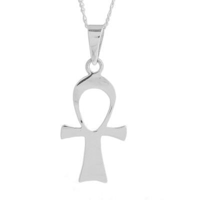 Sterling silver pendant necklace, 'Ankh' - Sterling Silver Ankh Pendant Necklace from Guatemala
